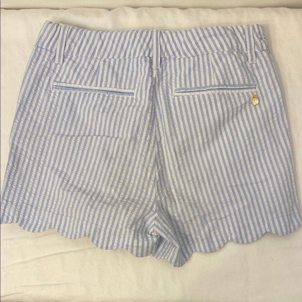 Crown & Ivy Blue Striped Kids Shorts Size 12 EUC - Picture 2 of 5